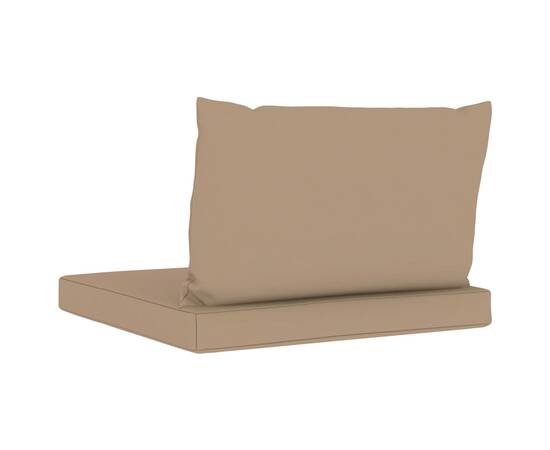 Perne de canapea din paleți, 2 buc., gri taupe, material textil, 5 image