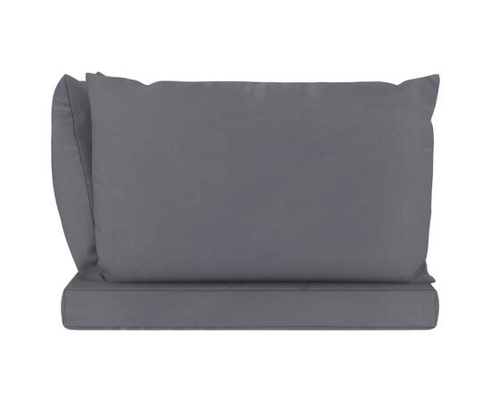 Perne de canapea din paleți, 3 buc., antracit, material textil, 4 image