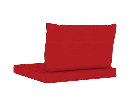 Perne pentru canapea din paleți, 2 buc., roșu, textil, 4 image