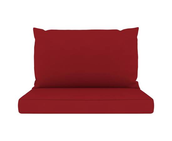 Perne pentru canapea din paleți, 2 buc., roșu vin, textil, 3 image
