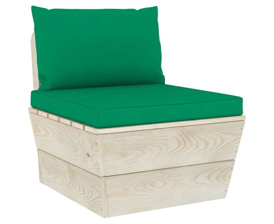 Perne pentru canapea din paleți, 2 buc., verde, textil