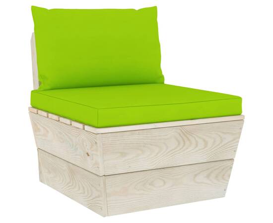 Perne pentru canapea din paleți, 2 buc., verde aprins, textil