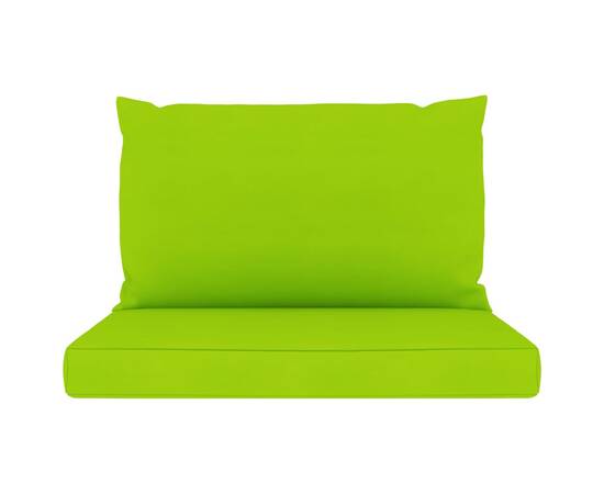 Perne pentru canapea din paleți, 2 buc., verde aprins, textil, 3 image