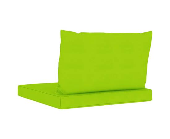 Perne pentru canapea din paleți, 2 buc., verde aprins, textil, 5 image