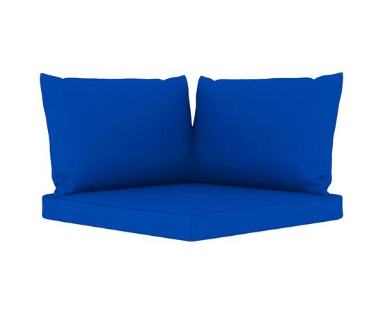 Perne pentru canapea din paleți, 3 buc., albastru, textil, 2 image