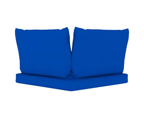 Perne pentru canapea din paleți, 3 buc., albastru, textil, 5 image