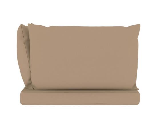 Perne pentru canapea din paleți, 3 buc., gri taupe, țesătură, 5 image
