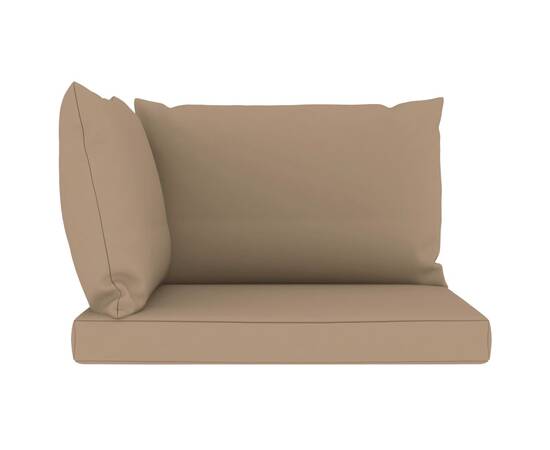Perne pentru canapea din paleți, 3 buc., gri taupe, țesătură, 3 image