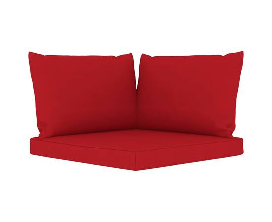 Perne pentru canapea din paleți, 3 buc., roșu, material textil, 2 image