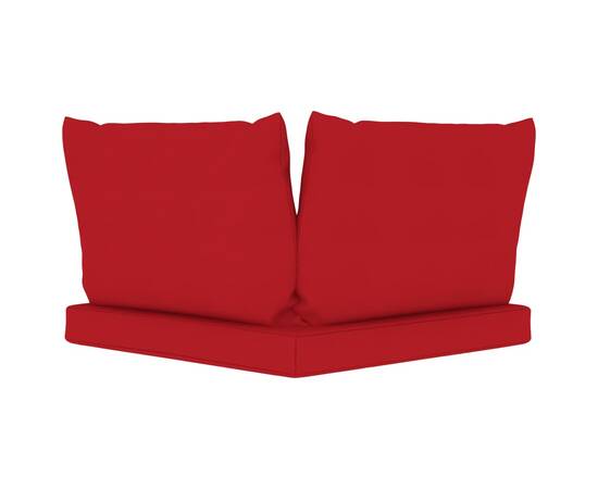 Perne pentru canapea din paleți, 3 buc., roșu, material textil, 5 image