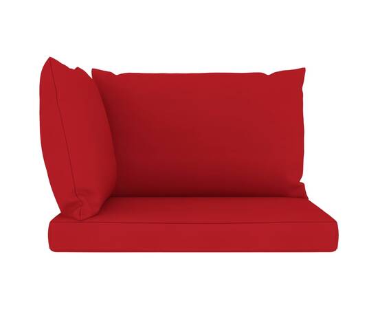 Perne pentru canapea din paleți, 3 buc., roșu, material textil, 3 image