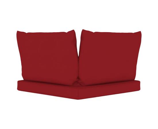 Perne pentru canapea din paleți, 3 buc., roșu vin, textil, 5 image