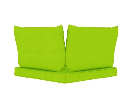 Perne pentru canapea din paleți, 3 buc., verde aprins, textil, 5 image