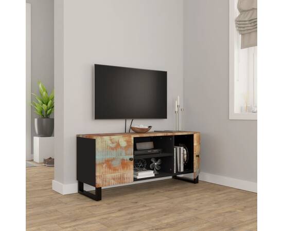 Comodă tv, 105x33x46 cm, lemn masiv reciclat, 3 image