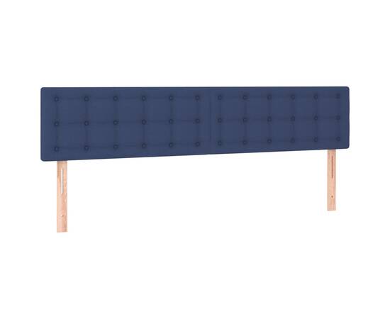 Tăblii de pat, 2 buc, albastru, 100x5x78/88 cm, textil, 2 image