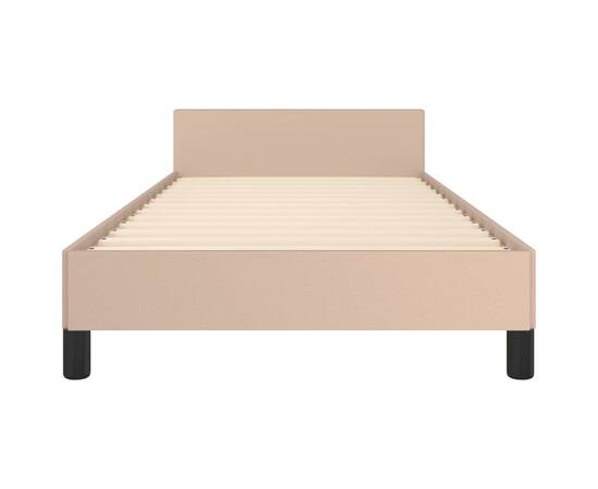 Cadru de pat cu tăblie, cappuccino, 100x200 cm, piele ecologică, 5 image