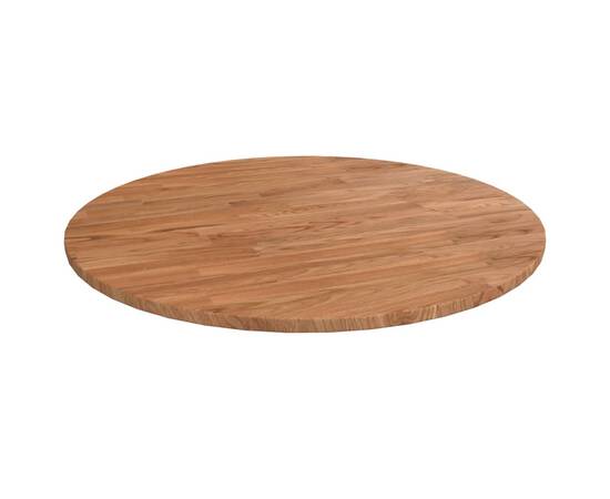 Blat de masă rotund maro deschis Ø60x1,5 cm lemn stejar tratat
