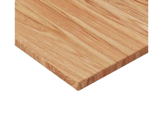 Blat masă pătrat maro deschis 40x40x1,5cm lemn stejar tratat, 3 image