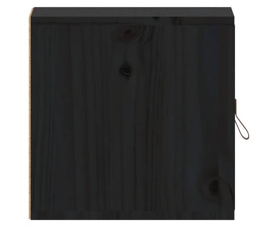 Dulap de perete, negru, 31,5x30x30 cm, lemn masiv de pin, 4 image