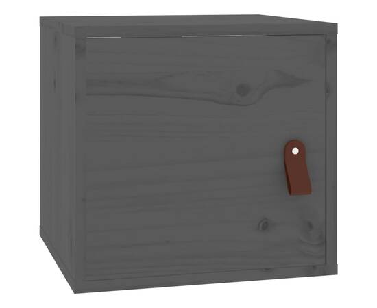 Dulapuri de perete, 2 buc., gri, 31,5x30x30 cm, lemn masiv pin, 3 image