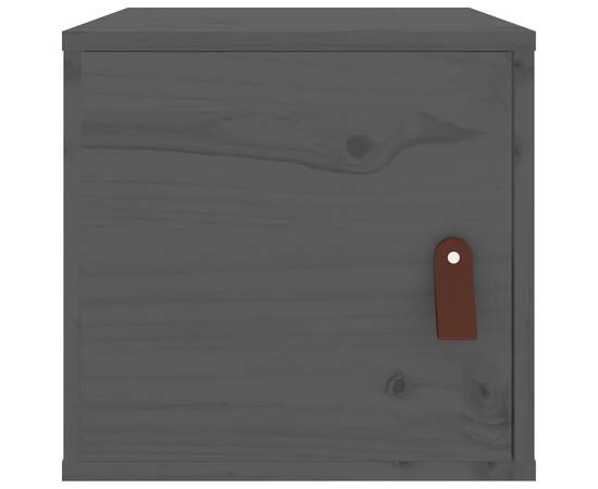 Dulapuri de perete, 2 buc., gri, 31,5x30x30 cm, lemn masiv pin, 4 image