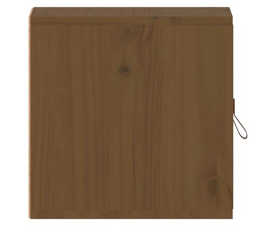 Dulapuri perete 2 buc, maro miere, 31,5x30x30cm, lemn masiv pin, 5 image