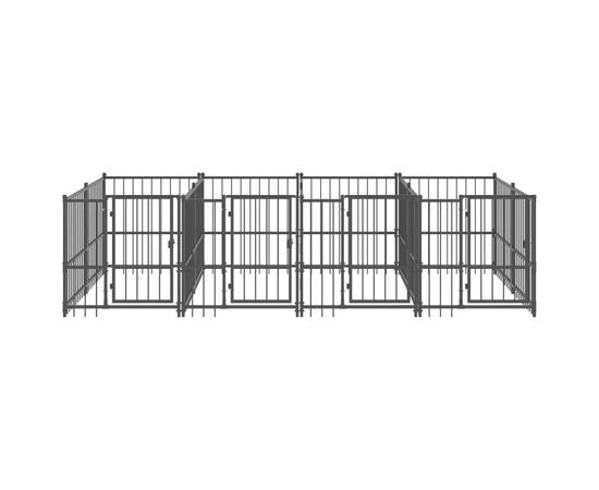 Padoc pentru câini de exterior, 7,51 m², oțel, 3 image