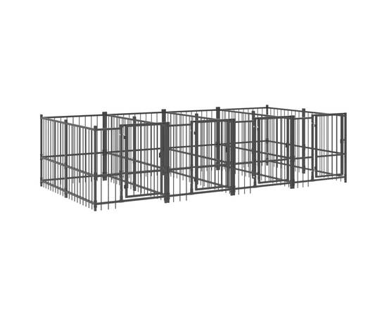 Padoc pentru câini de exterior, 7,51 m², oțel, 2 image