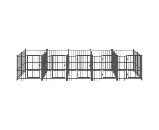 Padoc pentru câini de exterior, 9,38 m², oțel, 3 image