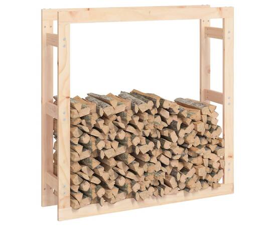 Rastel pentru lemne de foc, 100x25x100 cm, lemn masiv pin, 4 image