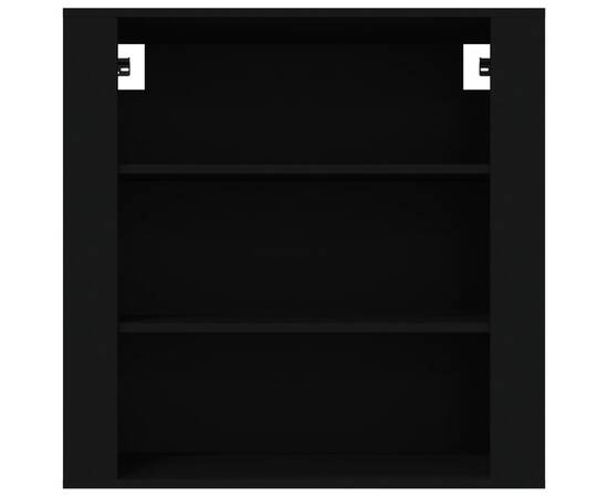 Dulap de perete, negru, 80x33x80 cm, lemn prelucrat, 3 image