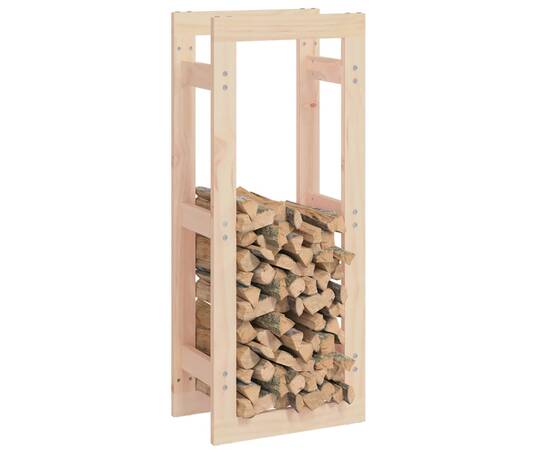 Rastel pentru lemne de foc, 41x25x100 cm, lemn masiv pin, 4 image