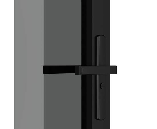 Ușă de interior, 102,5x201,5 cm, negru, sticlă esg și aluminiu, 5 image