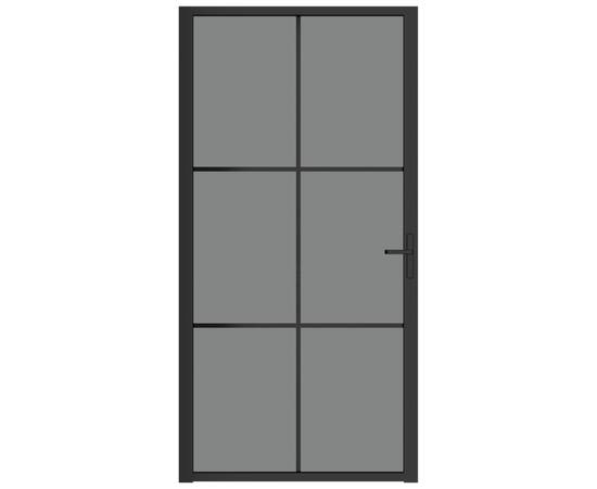 Ușă de interior, 102,5x201,5 cm, negru, sticlă esg și aluminiu, 3 image