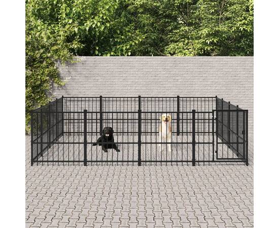 Padoc pentru câini de exterior, 15,05 m², oțel