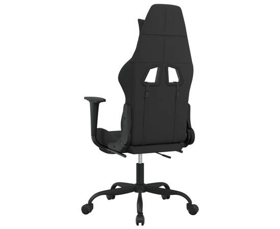 Scaun de gaming cu suport picioare, negru și camuflaj, textil, 5 image