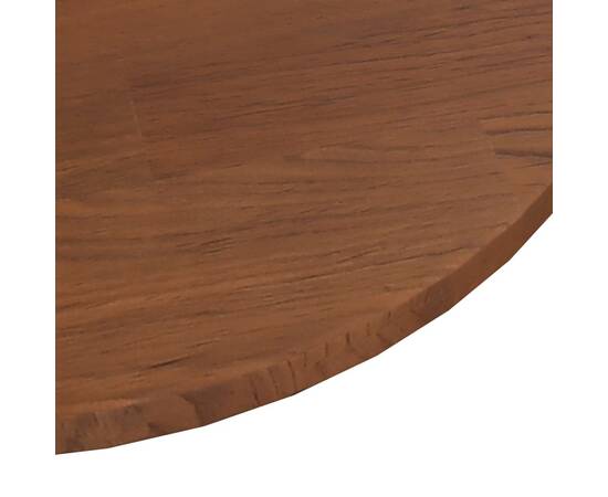 Blat de masă rotund maro închis Ø60x1,5 cm lemn stejar tratat, 3 image