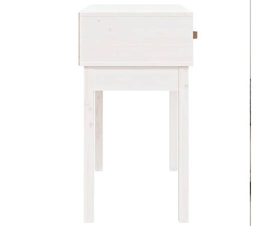 Masă consolă, alb, 76,5x40x75 cm, lemn masiv de pin, 5 image