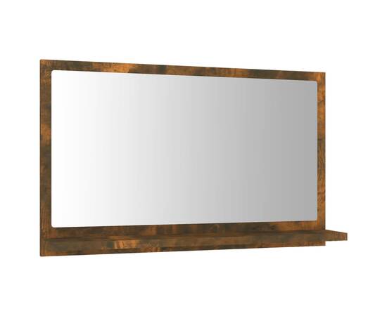 Oglindă de baie, stejar fumuriu, 60x10,5x37 cm, lemn prelucrat, 2 image