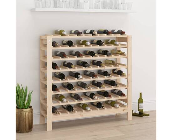 Suport de vinuri, 109,5x30x107,5 cm, lemn masiv de pin