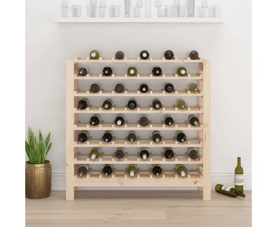 Suport de vinuri, 109,5x30x107,5 cm, lemn masiv de pin, 3 image