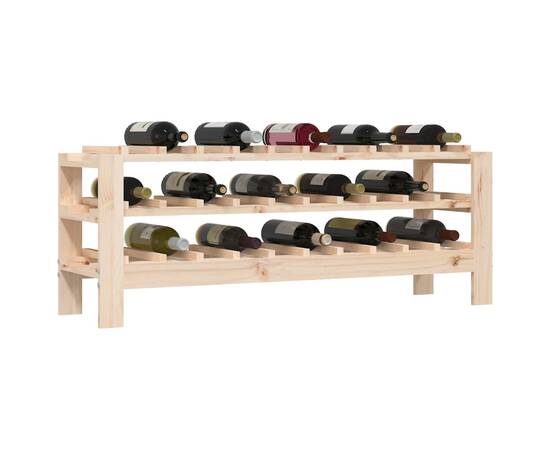 Suport de vinuri, 109,5x30x42 cm, lemn masiv de pin, 4 image