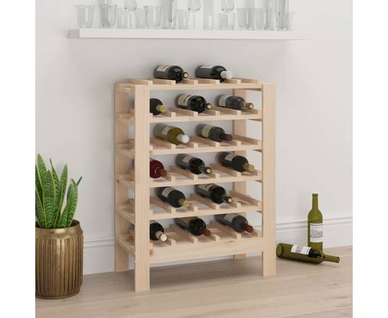 Suport de vinuri, 61,5x30x82 cm, lemn masiv de pin