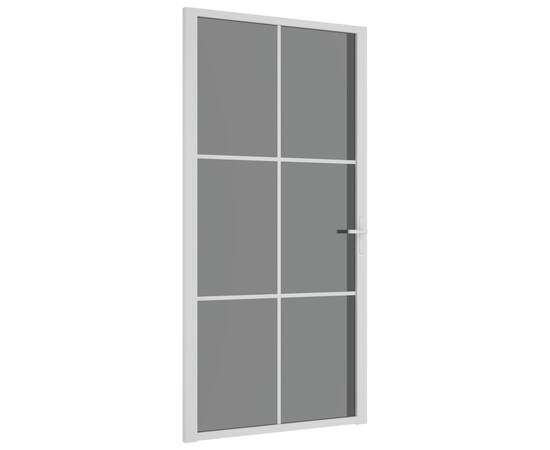 Ușă de interior, 102,5x201,5 cm, alb, sticlă esg și aluminiu, 2 image