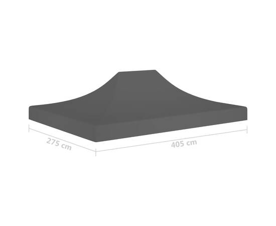 Acoperiș pentru cort de petrecere, negru, 4 x 3 m, 270 g/m², 6 image