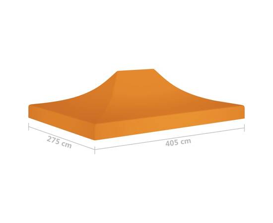 Acoperiș pentru cort de petrecere, portocaliu 4 x 3 m, 270 g/m², 6 image