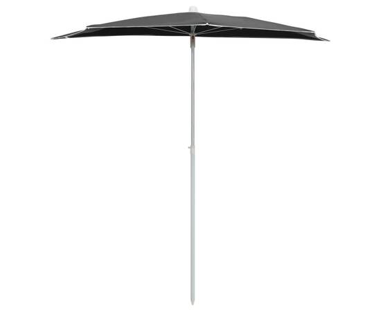 Umbrelă de grădină cu stâlp, antracit, 180x90 cm, semirotundă, 3 image
