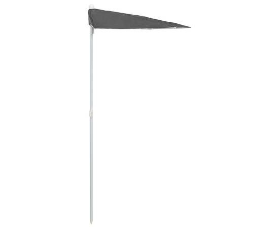 Umbrelă de grădină cu stâlp, antracit, 180x90 cm, semirotundă, 5 image