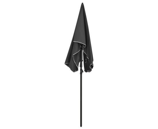 Umbrelă de grădină cu stâlp, antracit, 200x130 cm, 4 image