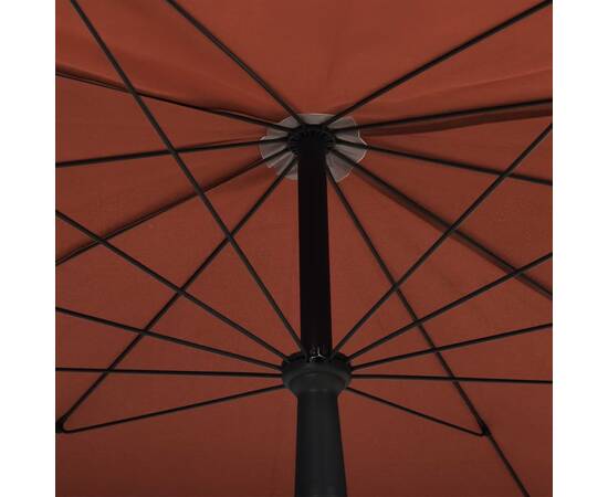 Umbrelă de grădină cu stâlp, cărămiziu, 200x130 cm, 2 image